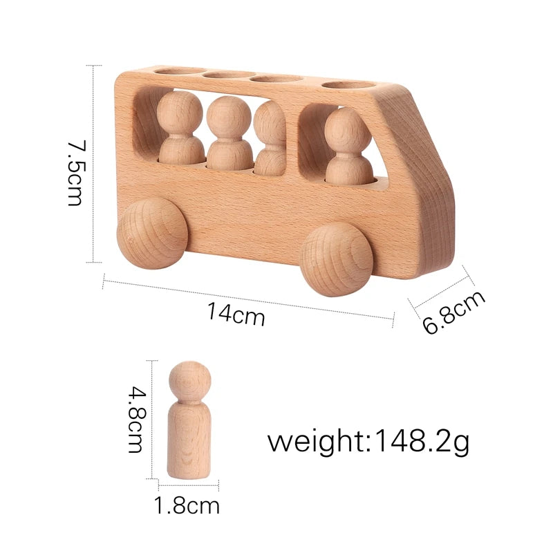 Wooden Train Toy for Kids – Montessori Learning & Number Fun