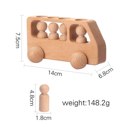 Wooden Train Toy for Kids – Montessori Learning & Number Fun