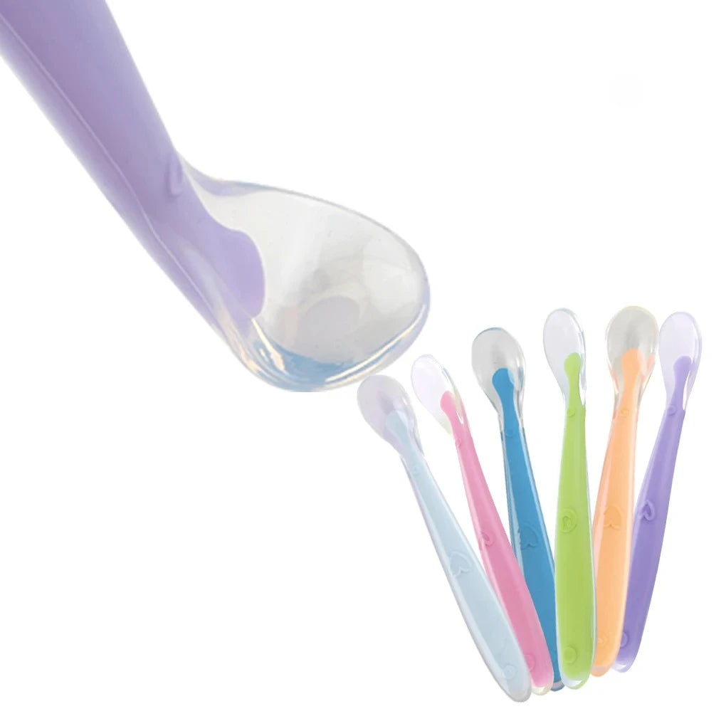 Baby Silicone Feeding Spoon Set – Soft Tip & Portable Box