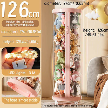 Transparent Doll Storage Box for Organized Toy Display