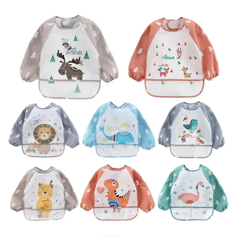 Waterproof Long Sleeve Baby Bib – Mess-Free Feeding Apron
