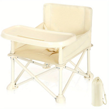 Portable Baby High Chair with Tray for Easy Feeding