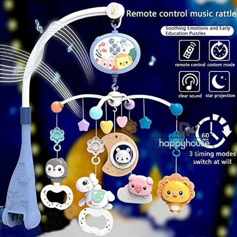 Baby Crib Mobile with Music & Lights – Soothing Sleep Aid