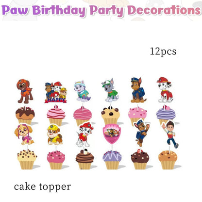Paw Patrol Birthday Party Supplies – Skye Theme Tableware Set
