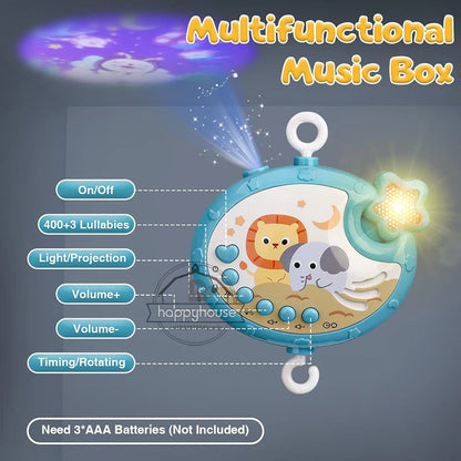 Musical Baby Crib Mobile – Lights, Music & Star Projection
