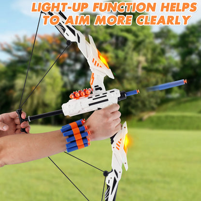 Kids Soft Dart Archery Set with LED Lights for Safe Play