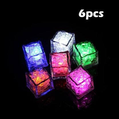 Kids Bath Toy Glowing Ice Cubes 6/12PCS Fun Water Play