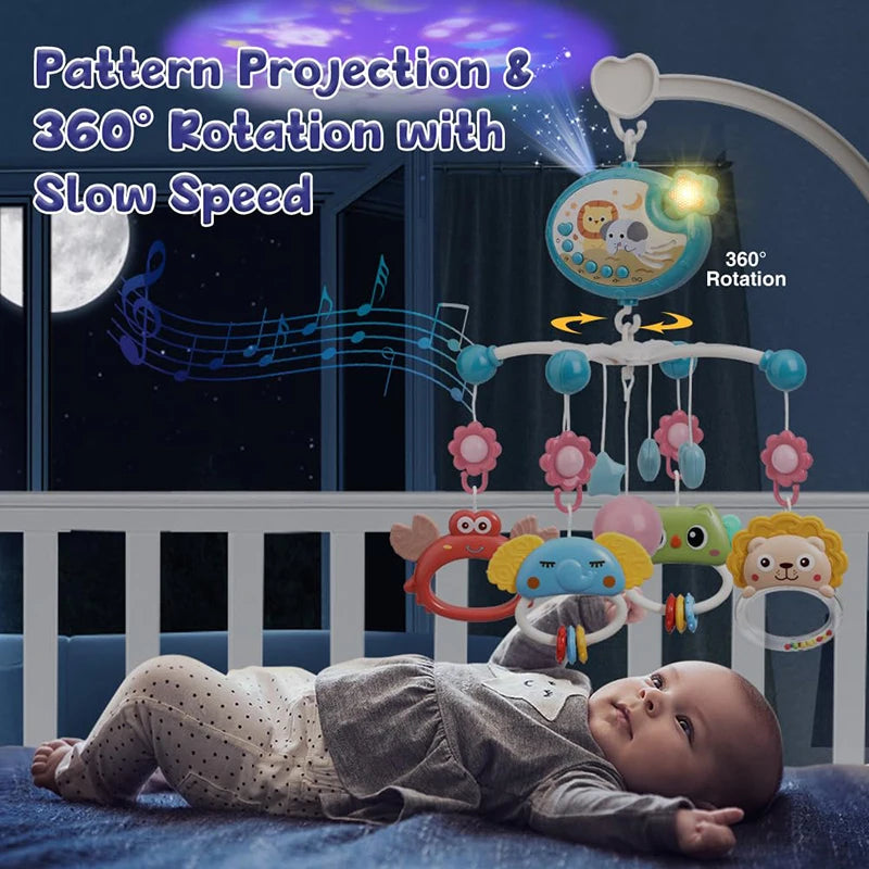 Musical Baby Crib Mobile – Lights, Music & Star Projection
