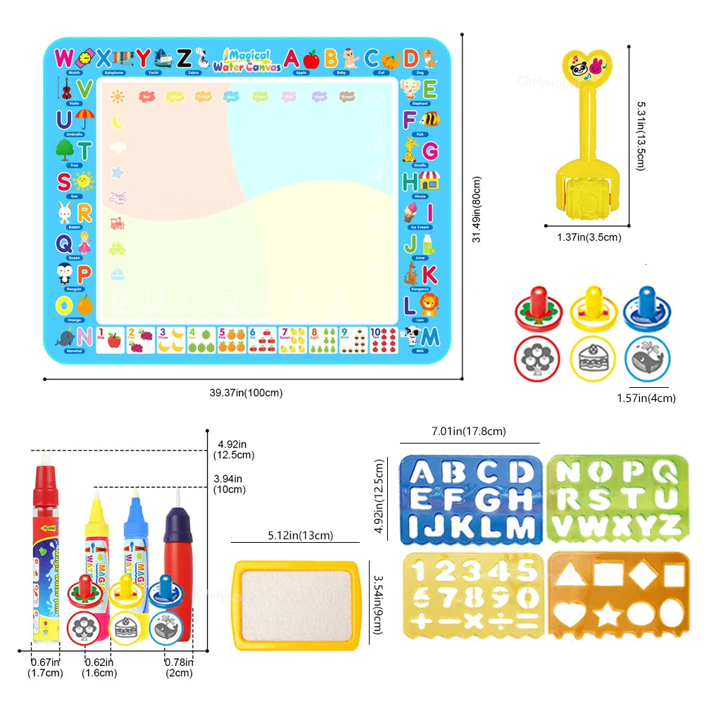 Magic Water Drawing Mat – Reusable Mess-Free Learning Fun