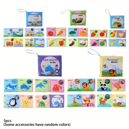 Washable Baby Cloth Book Set – Sensory & Teething Fun