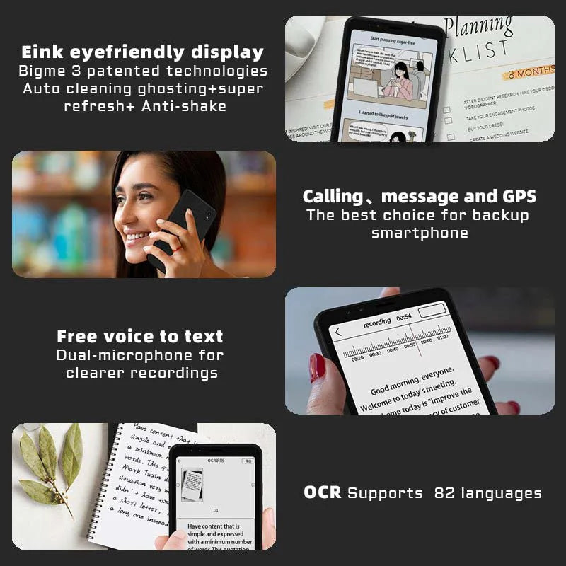 5.84" E Ink Smartphone – Eye-Friendly Android Reader