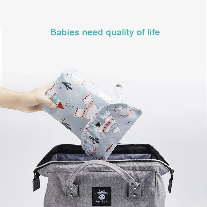 Waterproof Baby Diaper Bag with Wet & Dry Storage Pouch