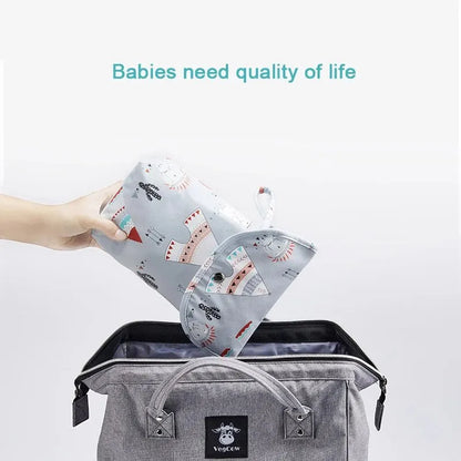 Waterproof Baby Diaper Bag with Wet & Dry Storage Pouch