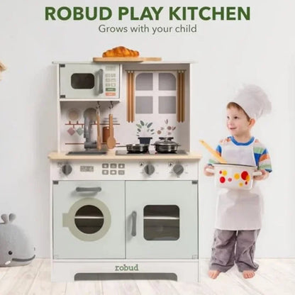 Wooden Play Kitchen Set for Creative Learning & Role Play