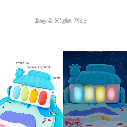 Musical Baby Activity Gym Mat with Piano for Sensory Play