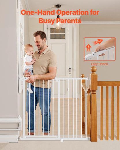 Baby Gate for Stairs & Doorways with Auto-Close Safety