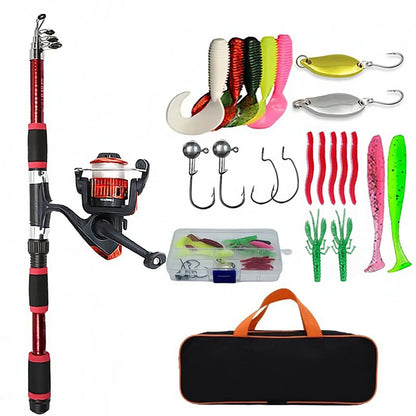 Fishing Rod and Reel Combo – Portable Telescopic Travel Kit