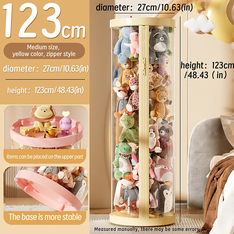 Transparent Doll Storage Box for Organized Toy Display