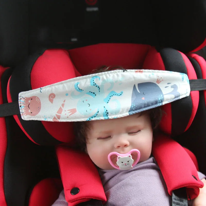 Baby Car Seat Head Support – Adjustable Strap for Safe Sleep