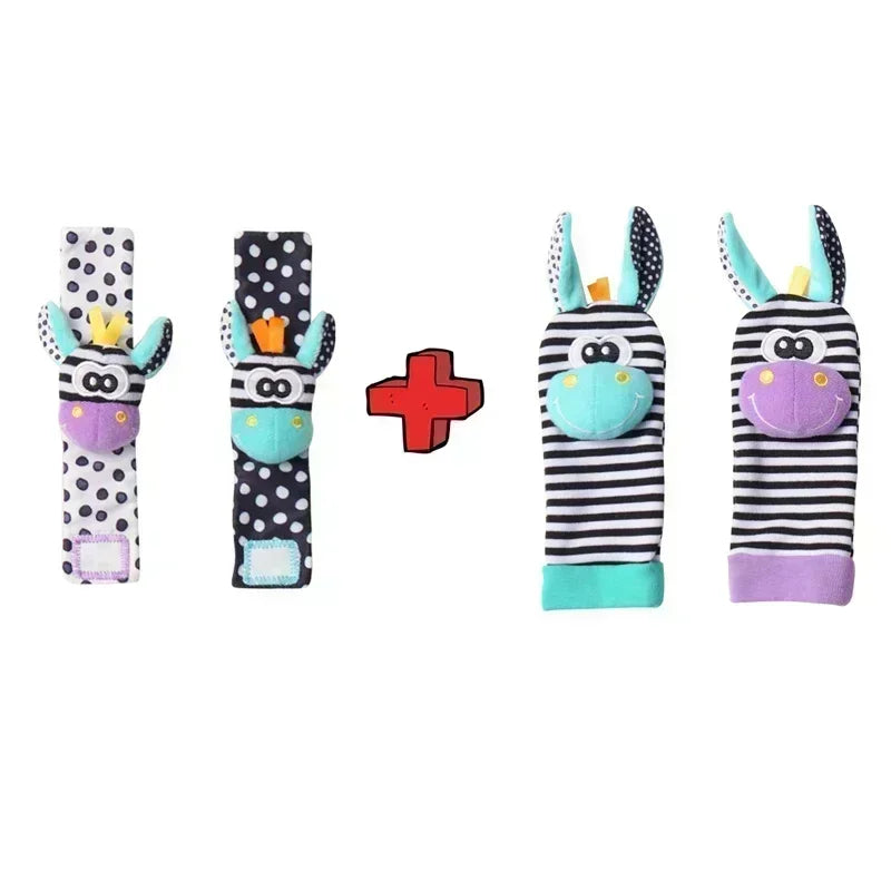 Baby Rattle Socks – Soft Animal Wrist & Foot Toy