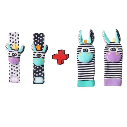 Baby Rattle Socks – Soft Animal Wrist & Foot Toy