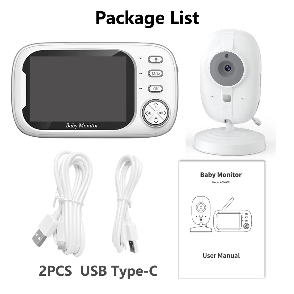 Wireless Video Baby Monitor 3.5” – Night Vision & 2-Way Audio