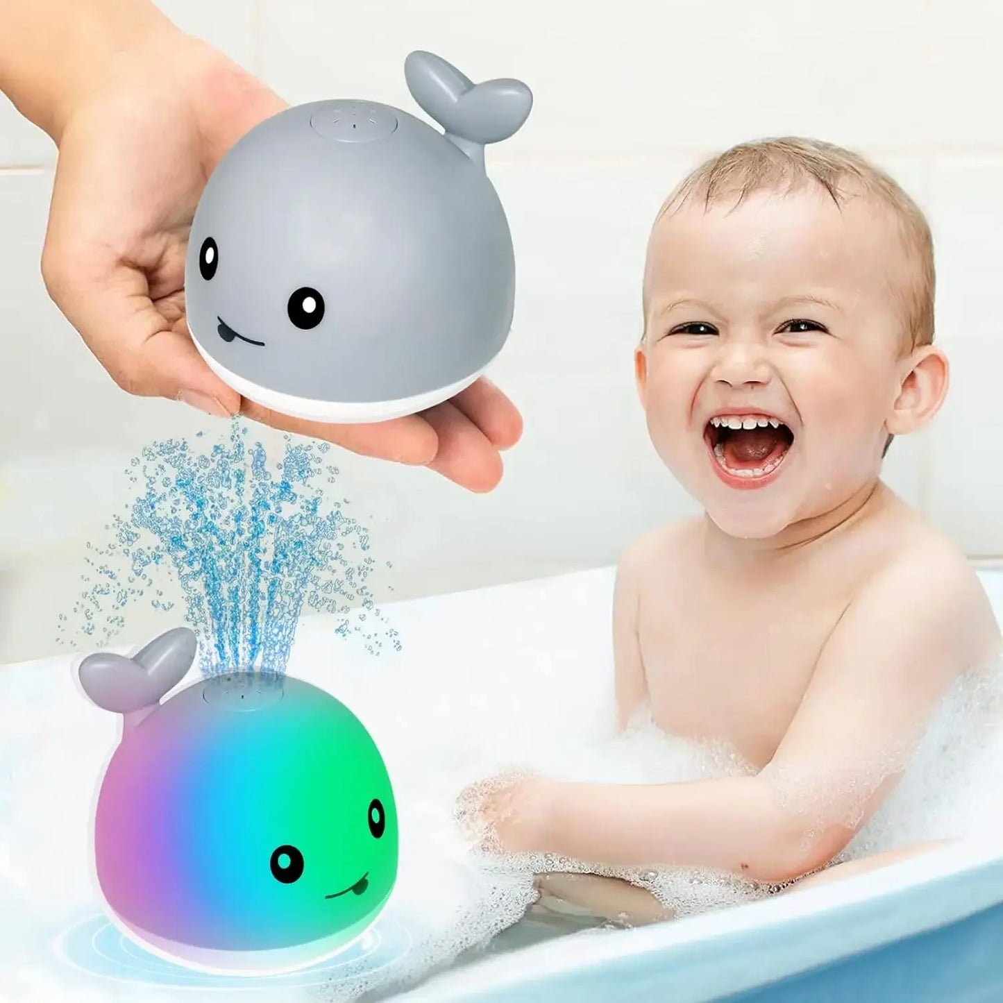 Baby Bath Toys Whale Sprinkler – LED Water Play Fun