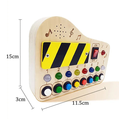 Montessori Busy Board LED Toy – Sensory Learning Fun