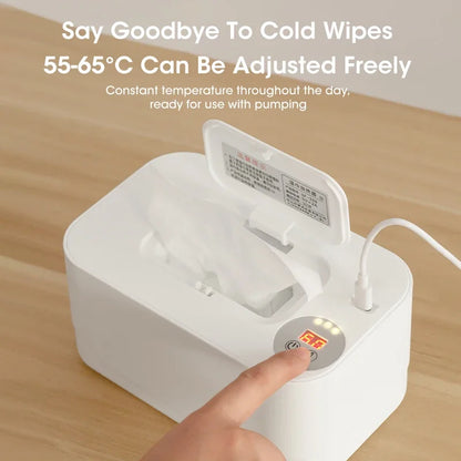 Baby Wipe Warmer LED Display Portable USB Heated Dispenser
