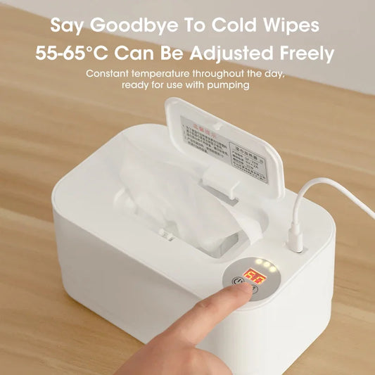 Baby Wipe Warmer LED Display Portable USB Heated Dispenser