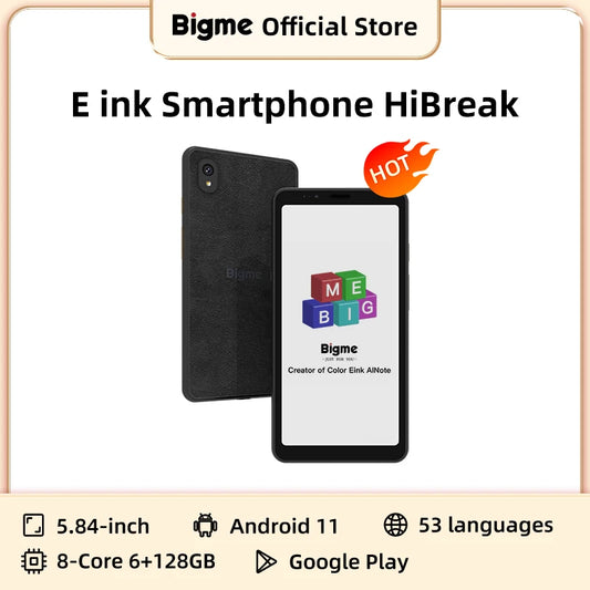 5.84" E Ink Smartphone – Eye-Friendly Android Reader