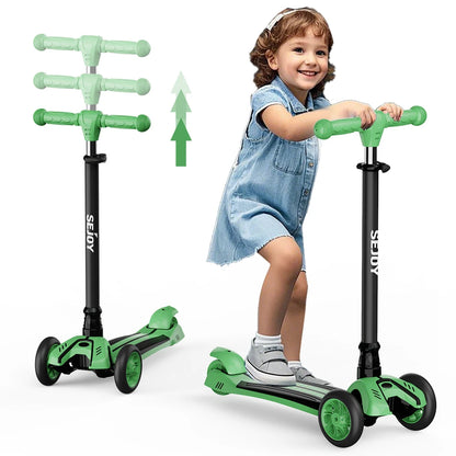 Kids Scooter with LED Wheels – Adjustable & Foldable Fun