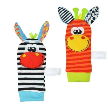 Baby Rattle Socks – Soft Animal Wrist & Foot Toy