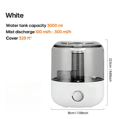 3L Ultrasonic Air Humidifier – Silent Large Capacity Aroma Diffuser