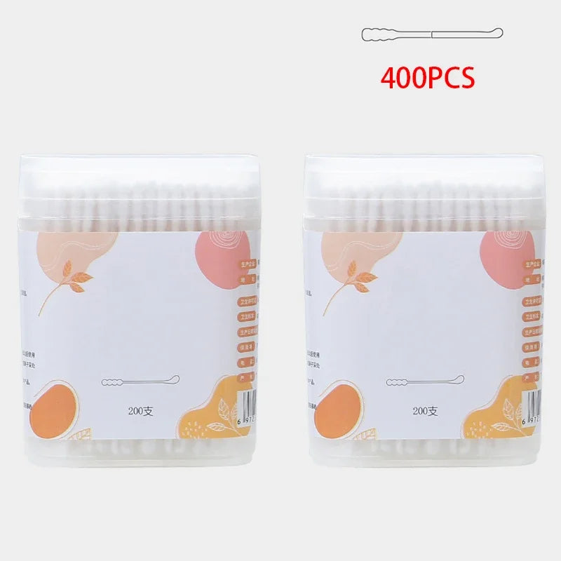 Organic Baby Cotton Swabs – 400PCS Safe & Gentle Care