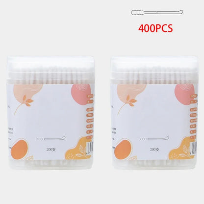 Organic Baby Cotton Swabs – 400PCS Safe & Gentle Care