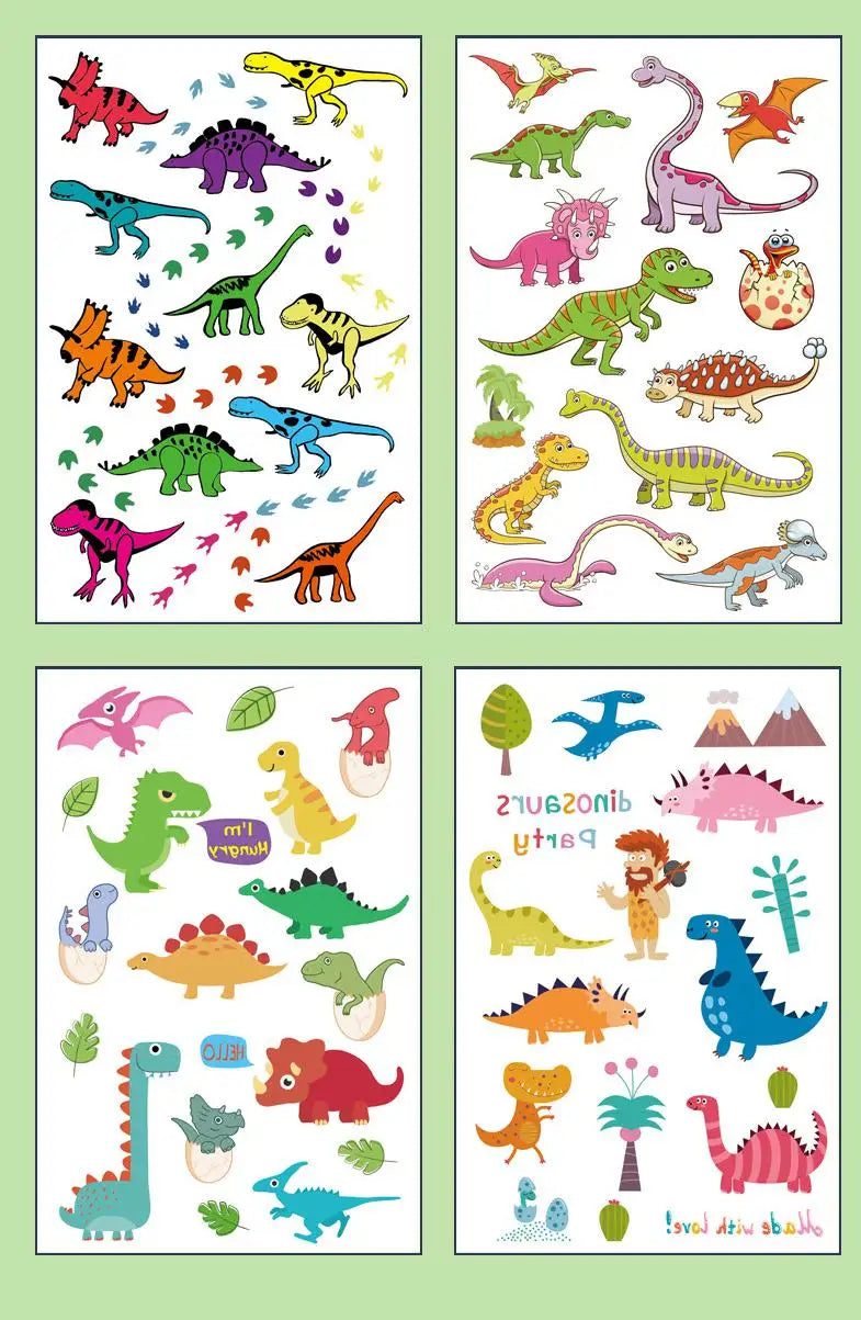 Temporary Tattoo Stickers for Kids – Cute Cartoon Party Fun