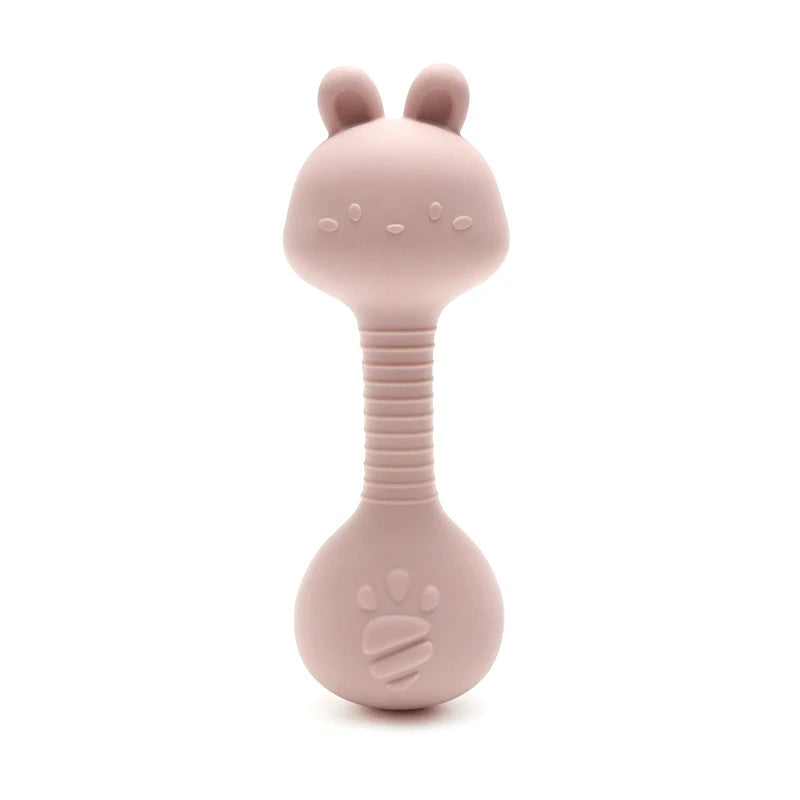 Silicone Baby Rattle – Easy Grip Rabbit Teether Toy