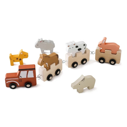 Wooden Train Toy for Kids – Montessori Learning & Number Fun