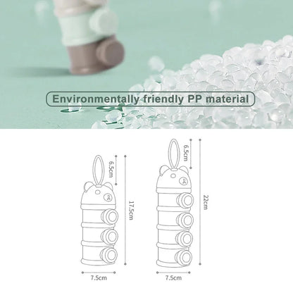 4-Grid Baby Milk Powder Container – Portable Snack Storage