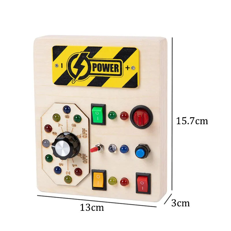 Montessori Busy Board LED Toy – Sensory Learning Fun
