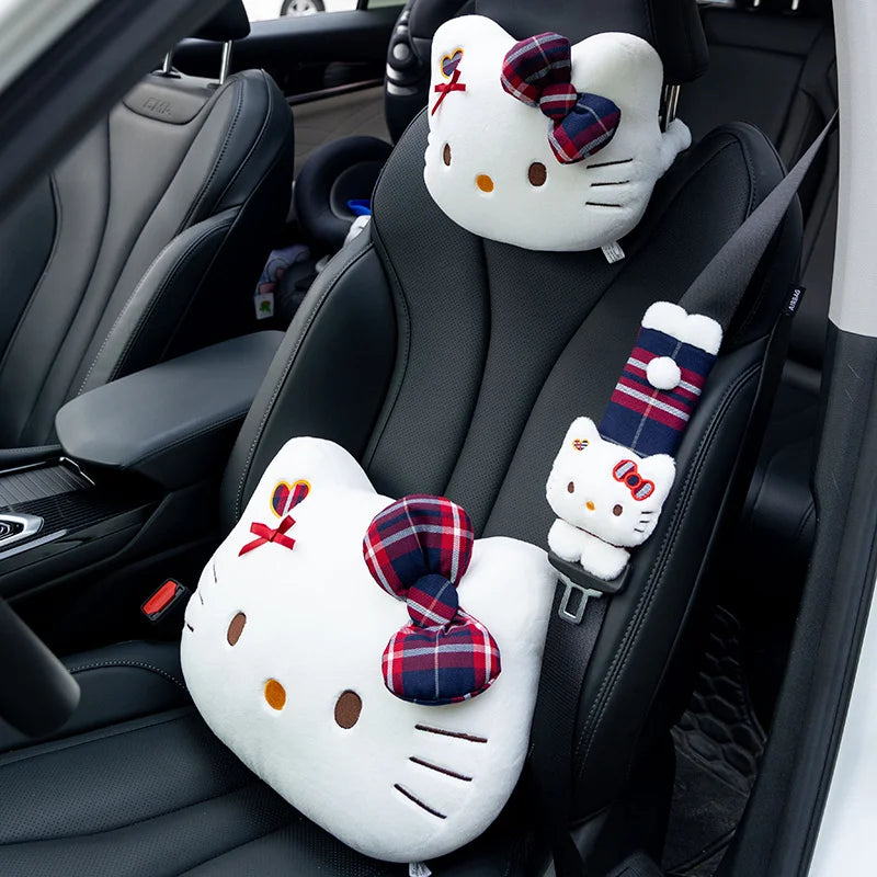 Hello Kitty Car Neck Pillow Plush Headrest Support Comfort