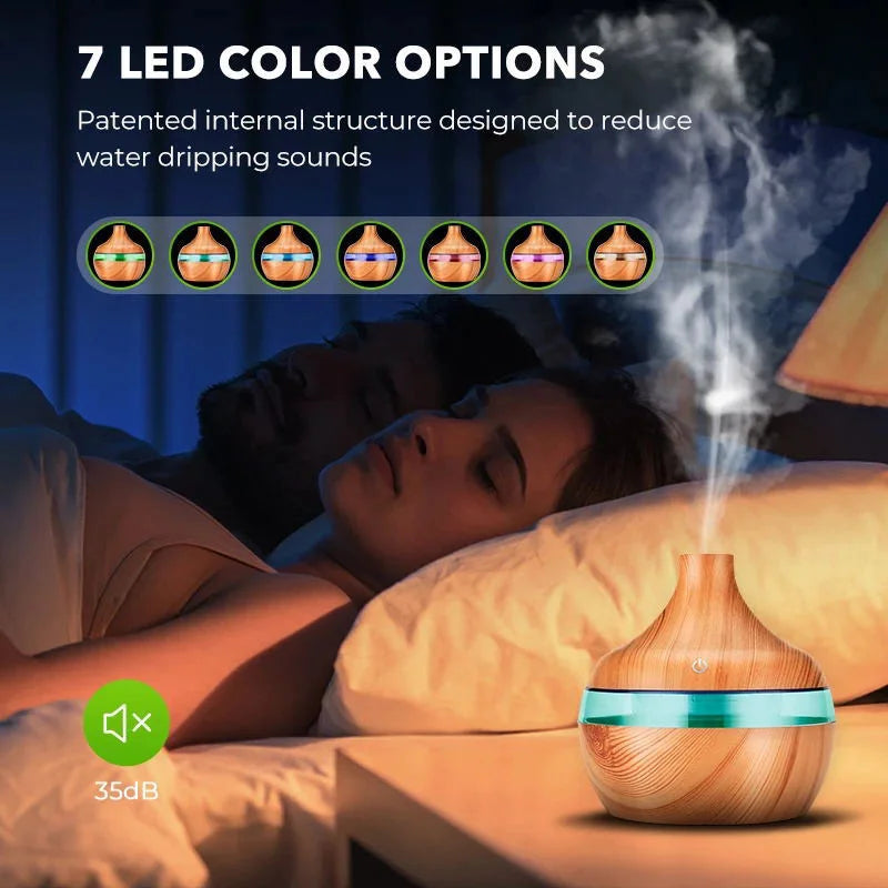 Ultrasonic Air Humidifier with Essential Oil Aroma Therapy
