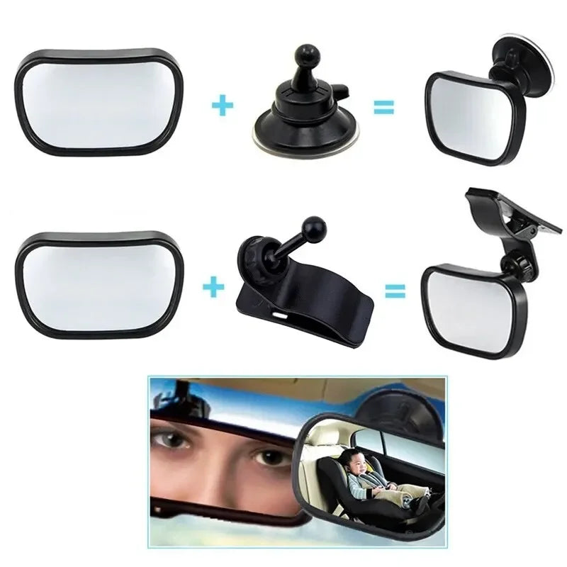 Baby Car Rearview Mirror – 2-in-1 Safety & Adjustable View