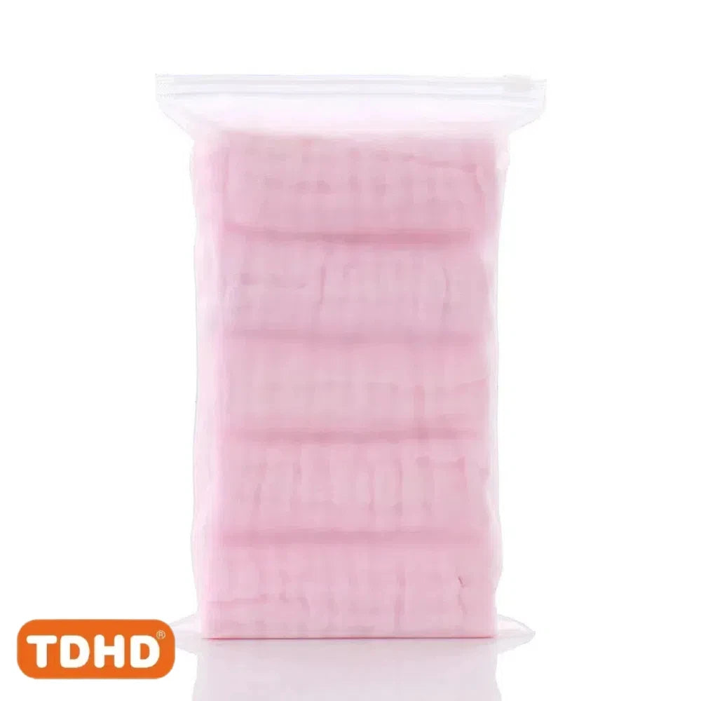 Baby Cotton Gauze Saliva Towel Set – Soft & Absorbent 5-Pack