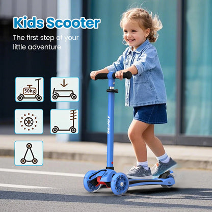 Kids Scooter with LED Wheels – Adjustable & Foldable Fun