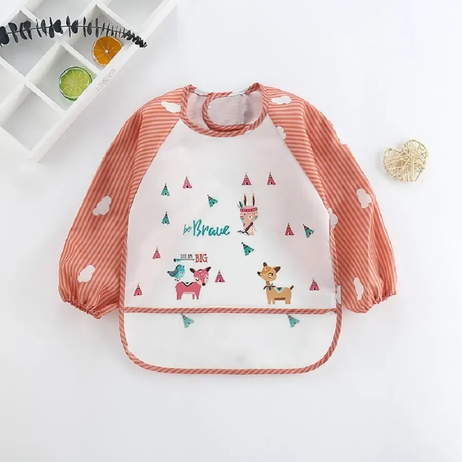 Waterproof Long Sleeve Baby Bib – Mess-Free Feeding Apron