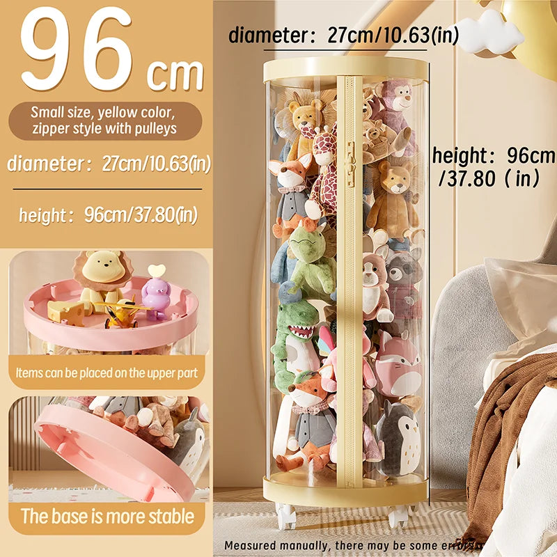 Transparent Doll Storage Box for Organized Toy Display