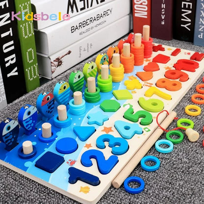 Montessori Math Toy Wooden Puzzle for Early Learning Fun